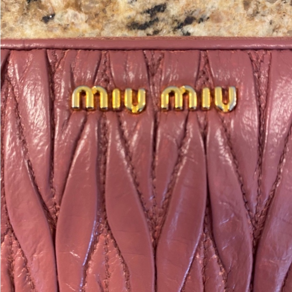 Long Zippy Miu Miu Wallet Mauve Colors. Beautiful - image 2